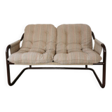 Tubular metal bench from the 80s