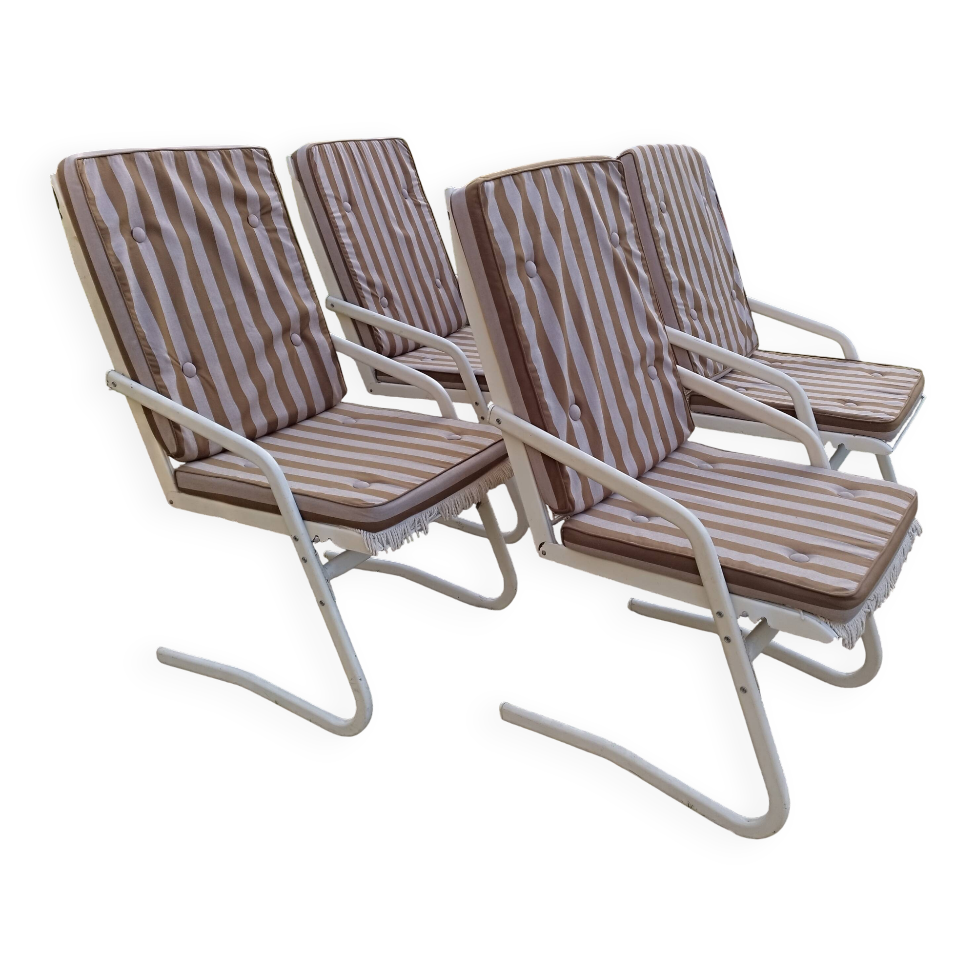 Vintage metal garden chairs