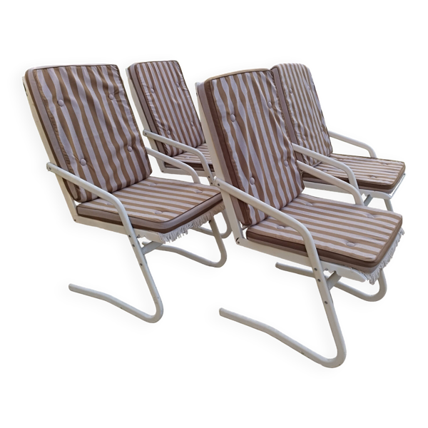 Fauteuils de jardin métallique vintage