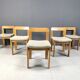 Vintage brutalist dining chairs, 1970s