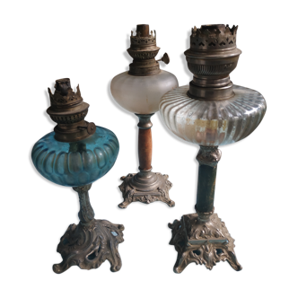 Lot of 3 oil lamps