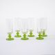 Set of six glasses, Italian design, 1970s, made in Italy
