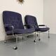 Paire de fauteuils lounge roulette design scandinave Bruno Mathsson