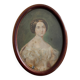 Watercolor on paper, early 20th century, portrait of a woman from the early 19th century