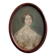 Watercolor on paper, early 20th century, portrait of a woman from the early 19th century