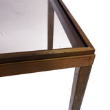 Pair of tables in golden brass