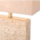 Pair of travertine and patinated brass table lamps, perfect for contemporary interiors.