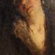 19th century Italian Impressionist female portrait painting