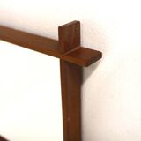 Miroir scandinave en teck, Suède, 1960, 36x36cm