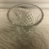 Vintage vase in chiseled crystal