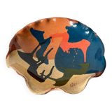 Abstract glazed ceramic fruit bowl / bowl / fruit basket