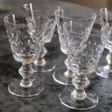 8 Chiseled glasses in old crystal