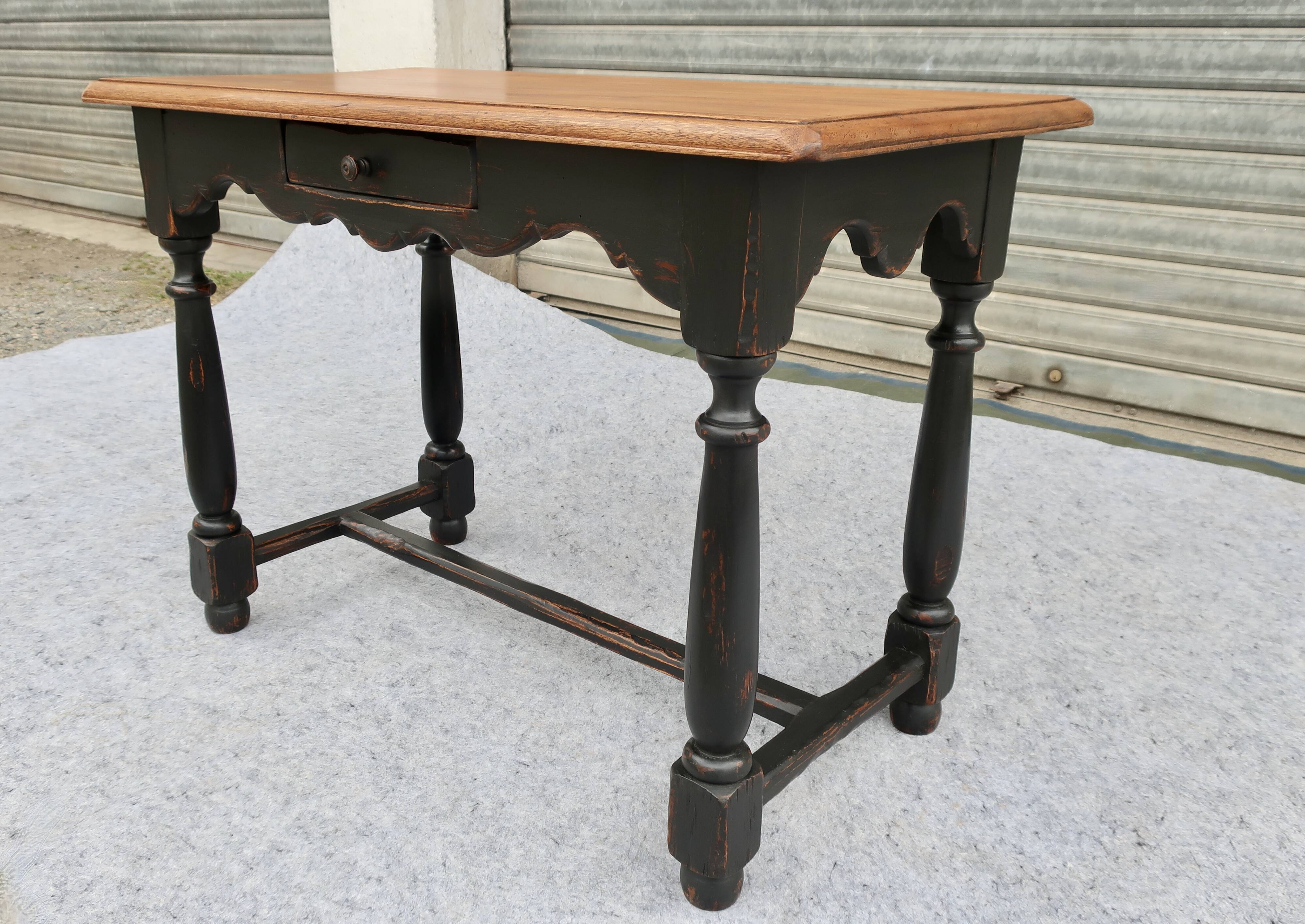 Table bureau vintage patinée