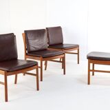Ensemble de 4 chaises japonaise par Hita Kogei 'Nikko