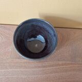 Paul Badié (Born in 1945) - Brown colored bowl - urn with red and gray highlights - In enameled stoneware