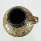 Brown Pitcher Vase - Scheurich West Germany Pottery - Vintage 70s