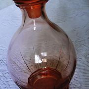 Carafe art deco verre rose