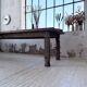 XL farmhouse table in solid oak, brutalist style, 20th century.
