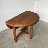 Round folding pine table mountain furniture
