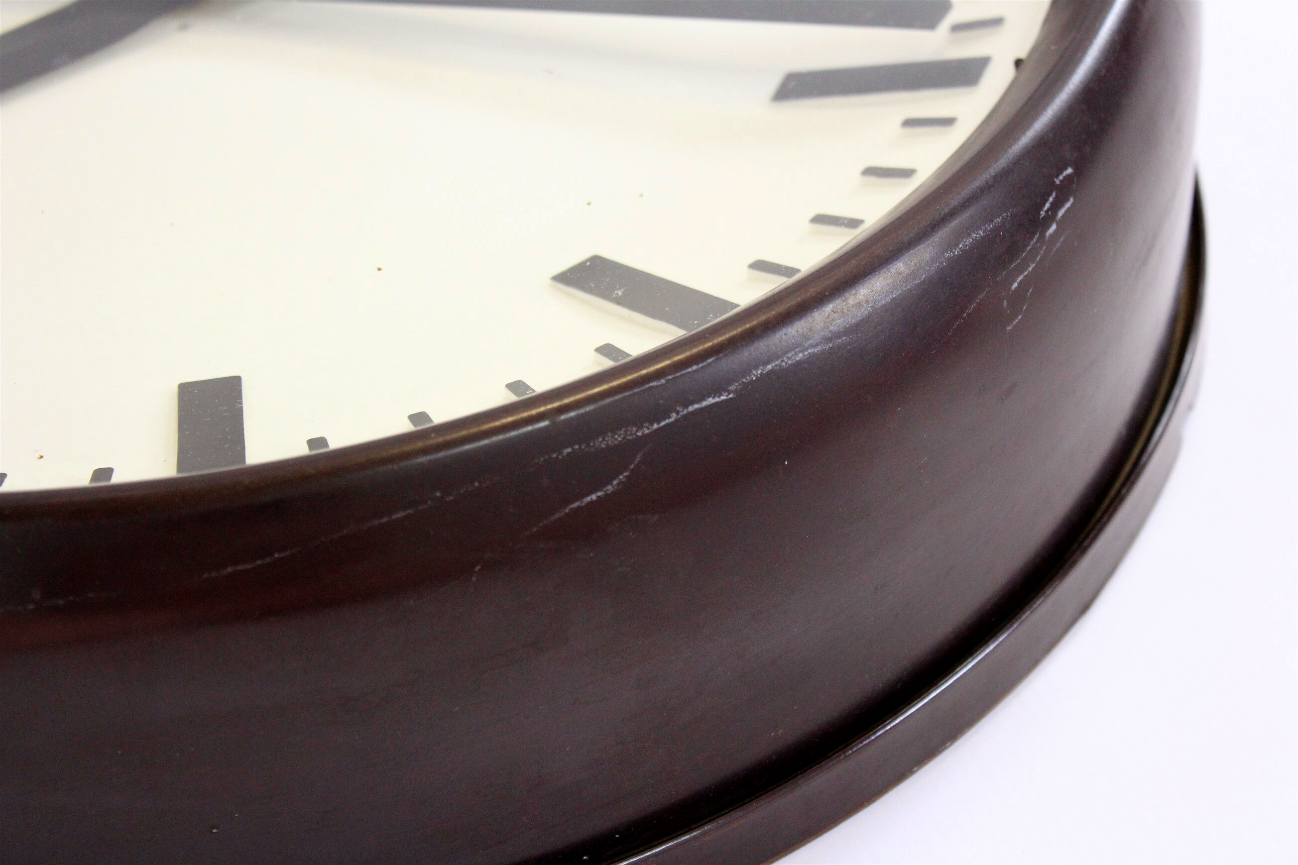 Bakelite railway clock from pragotron, 1950s