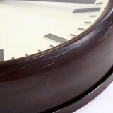 Bakelite railway clock from pragotron, 1950s