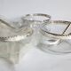 Caviar bowl & its spoon Bormioli Rocco glass & silver-plated metal, Italy 80s
