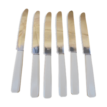 6 couteaux vintage manche bakélite
