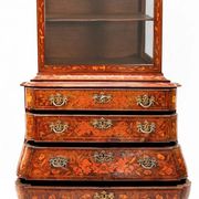 Small Dutch display cabinet in floral marquetry.