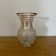 Vintage vase in white and gold granite glass