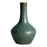Green glazed ceramic vase