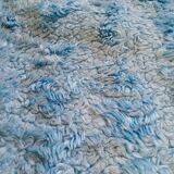 Set of two vintage sky blue rugs from the 70s