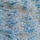Set of two vintage sky blue rugs from the 70s