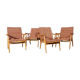 Lot of 4 chairs Thonet Boomerang