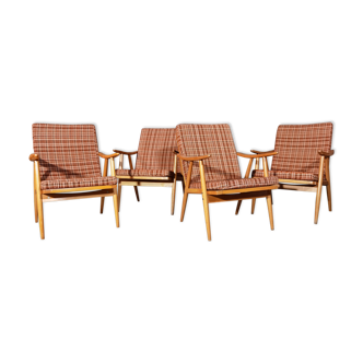 Lot of 4 chairs Thonet Boomerang