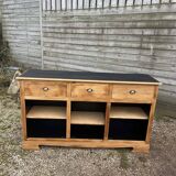 Raw wooden buffet without doors