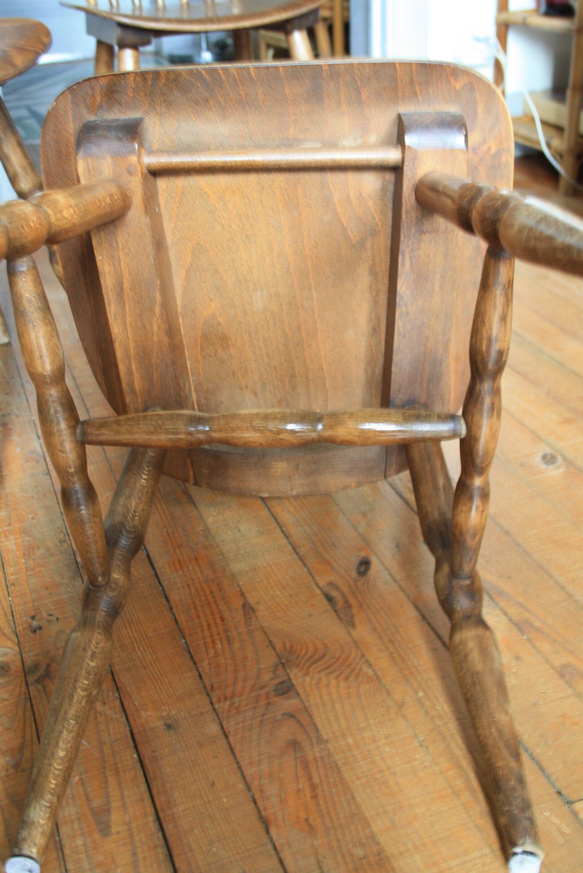 Set of 4 Tacoma Baumann slatted chairs