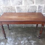 Wooden bistro table, legs turned 125 cm