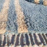 Tapis bleu marocain en laine 150cmx250cm
