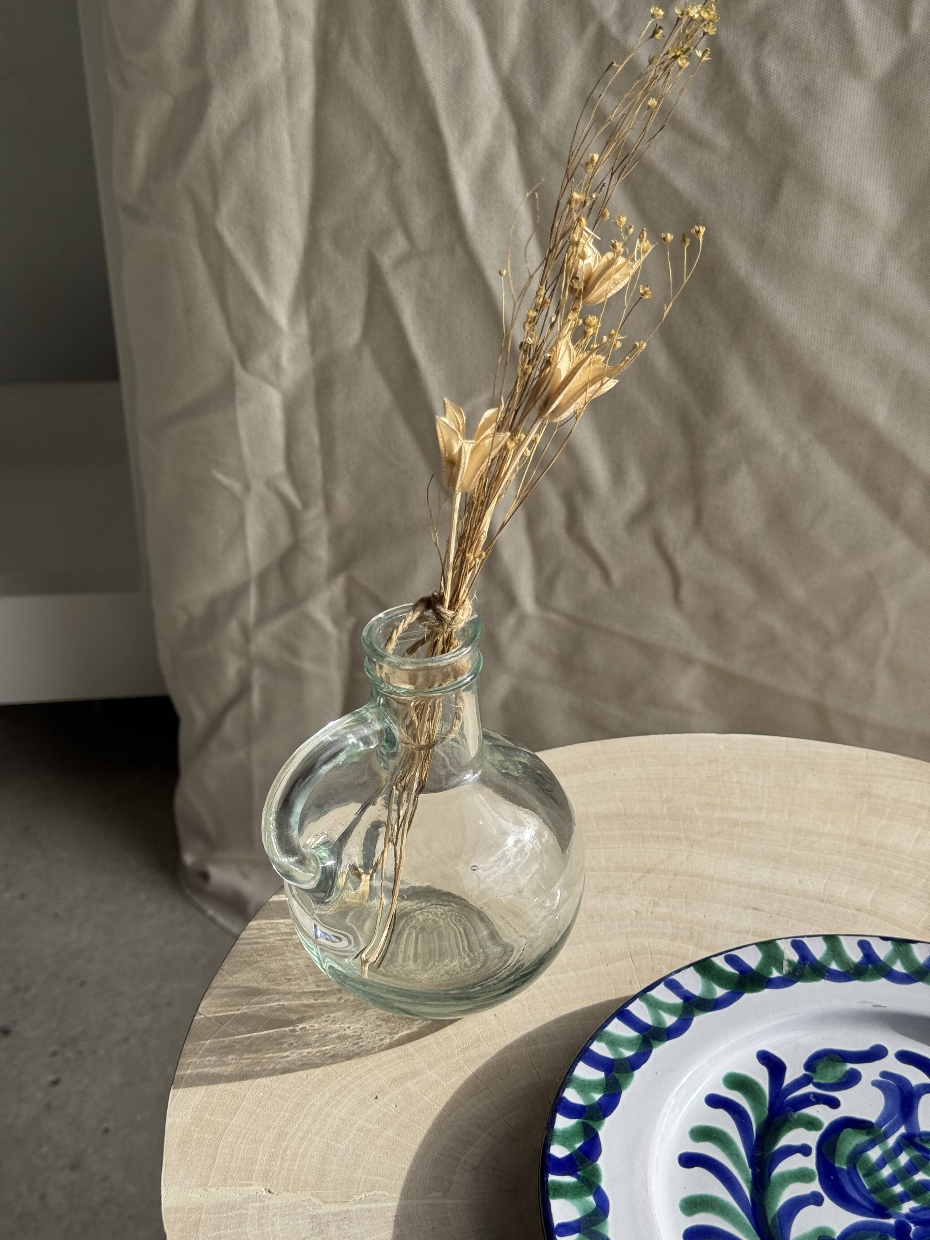 Mini round glass carafe D9 H14.5