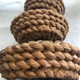 Fruit tray display in braided rope on 3 levels