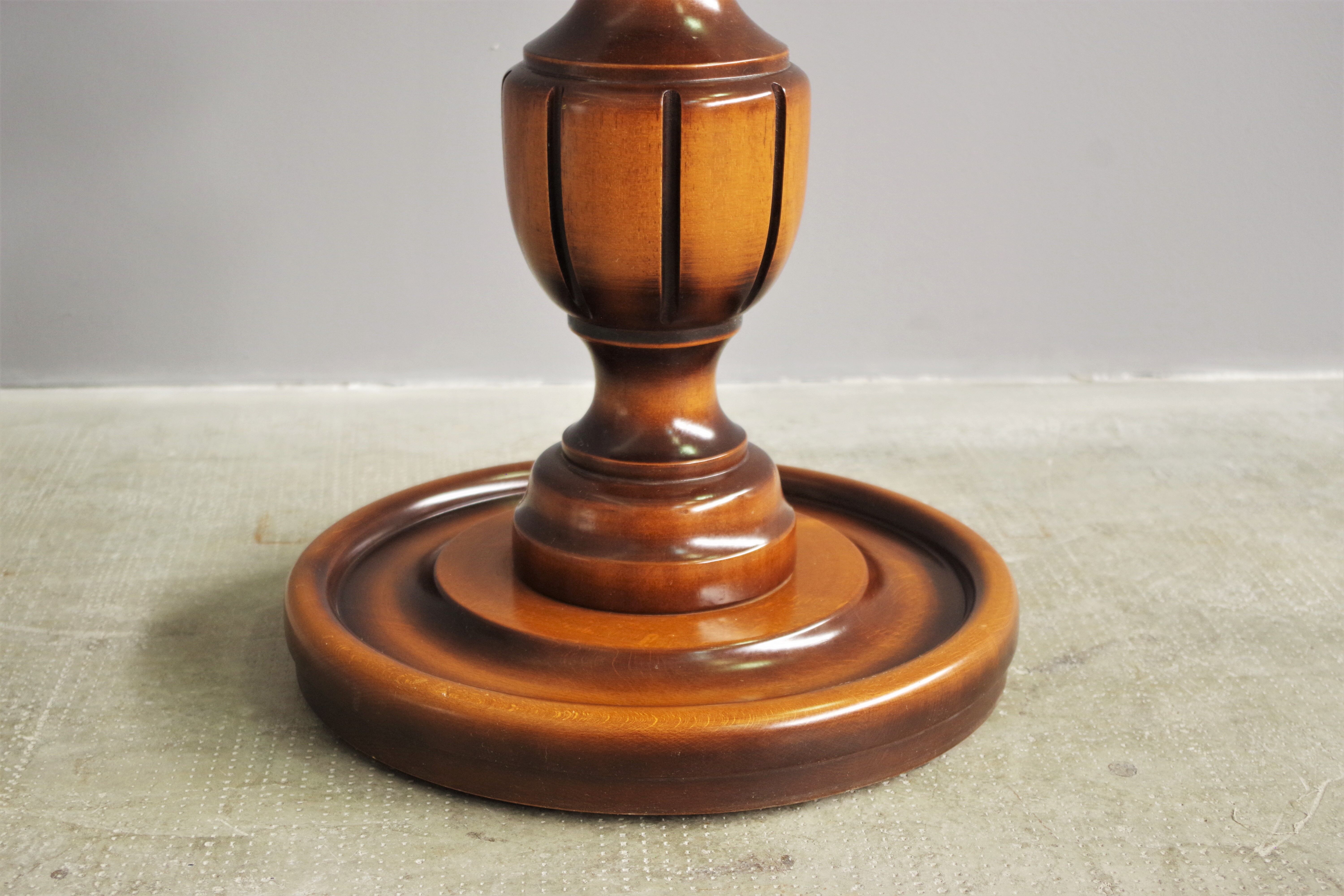 Column hanger in walnut turned beech, 1970s
