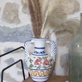 Vase with two handles in Italian ceramic