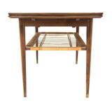 Table basse scandinave extensible en acajou, Suède, 1950