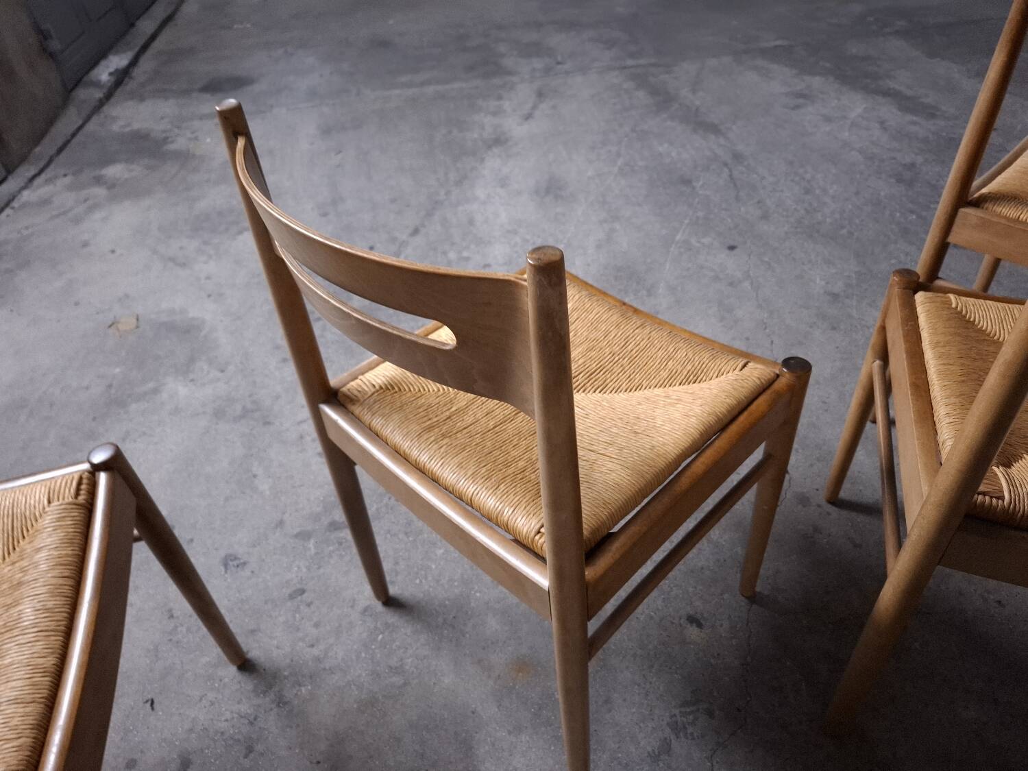 Set of 4 Dal Vera design chairs, Italy, 60s, 70s