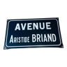 Plaque émaillée avenue aristide briand