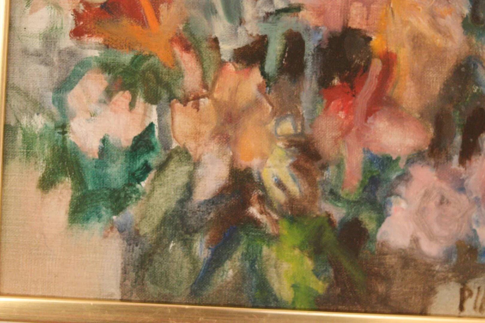 Original Swedish Oil on Canvas – “Bloom” by Pia H. Campbell – Signed