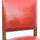 6 red leather chairs
