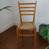 Chairs made of wood and rope