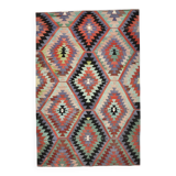Turkish Nomadic Design Kilim Rug, Oushak Area Rugs 6x8, 170x255 Cm