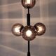 1980s Brass and Glass Floor Lamp, Restored